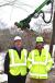 Jasper Diers (L), Tyler Equipment sales representative, and Jason Yerke, Distinctive Tree Care owner.   (CEG photo)