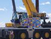 Nimble Cranes plans to unveil a Grove GMK5150L crane with an autism awareness wrap in April as part of its support for the cause.   (Photo courtesy of Manitowoc)