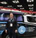 Kevin LaBrecque, director of marketing, Adrian Steel, with the Extendobed sliding platforms. “The new era of truck solutions is here. Built for professionals, fully integrated, designed for hark work and manufactured in five days,” he said.   (CEG photo)