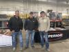 (L-R): Shane Beattie, Kimball Equipment; Scott Rockholm, Wood’s Crushing; and Jeff Engblom, Kimball Equipment.   (CEG photo)