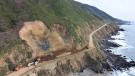 Caltrans has already removed close to 500,000 cu. yds. of debris due to one landslide.   (Photo courtesy of Caltrans)
