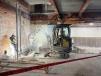 The Robles1 team has been happy with the performance of the EC18 Electric compact excavator for indoor demo
work.   (Volvo photo)