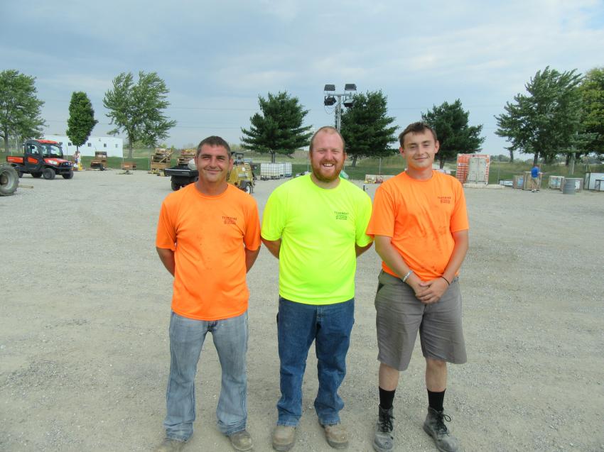 (L-R): Cody Schaefer, Adam Cash and Aaron Bell of Team-Worx, based in Paris, Ill., hoped to take home some equipment from the auction.
