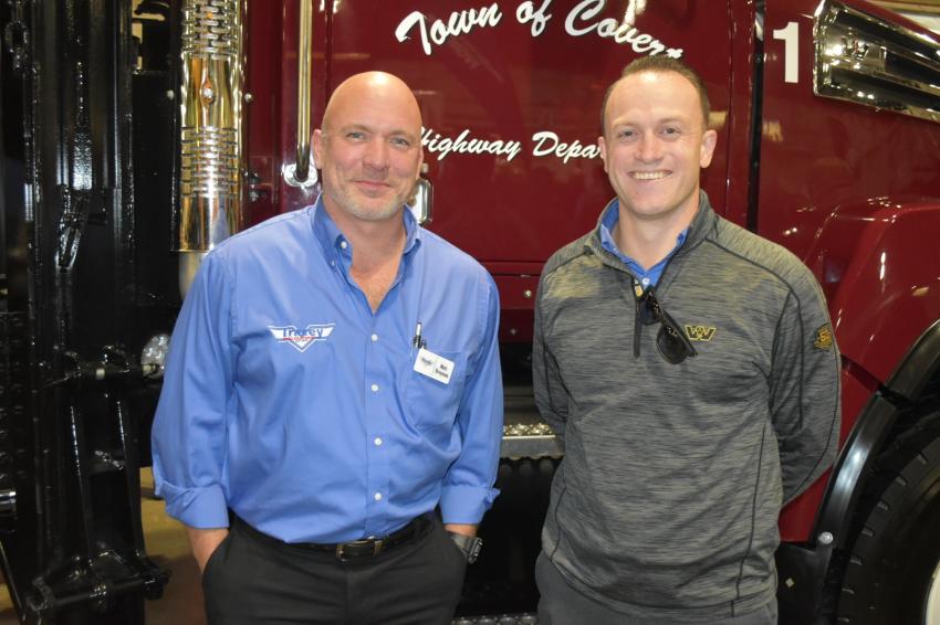 New additions to the Tracey Road Equipment sales staff are Matt Brayman (L), who will be a sales representative in the Capital District, and Brendan Geiss, municipal sales manager at the East Syracuse facility.