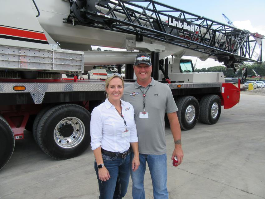 Diana and Jeff Holt of Wilkerson Crane Rental were impressed with the lineup of Link-Belt cranes at the event.