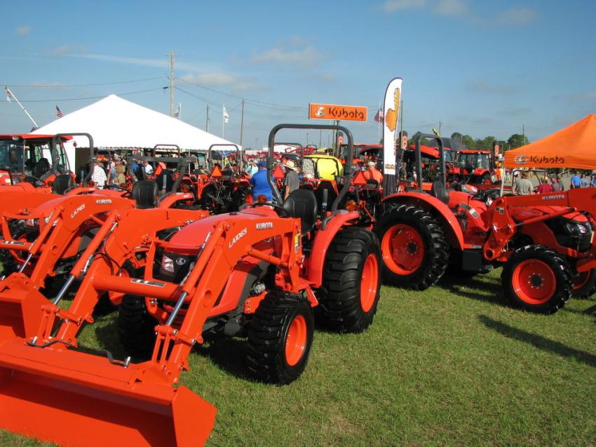 As at every Sunbelt Ag Expo, there was a whole lot of orange packed into the Kubota exhibit for anyone engaged in the ag, construction, or turf industry.