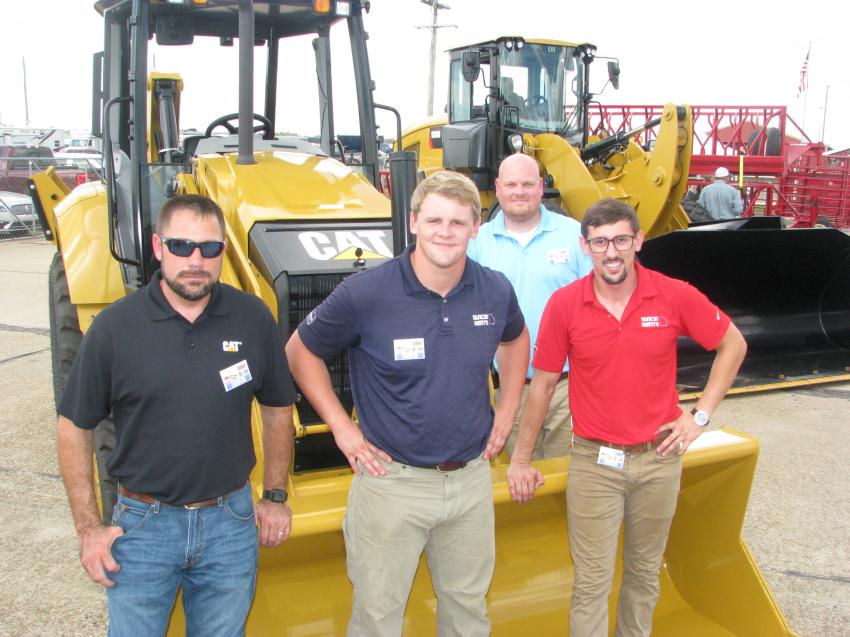 (L-R): Yancey Bros. Co./Yancey Rents’ Andrew Gaston, Heath Layton, Tim Erkhart, and Tyler Heath await the next wave of guests to stop by their exhibit.