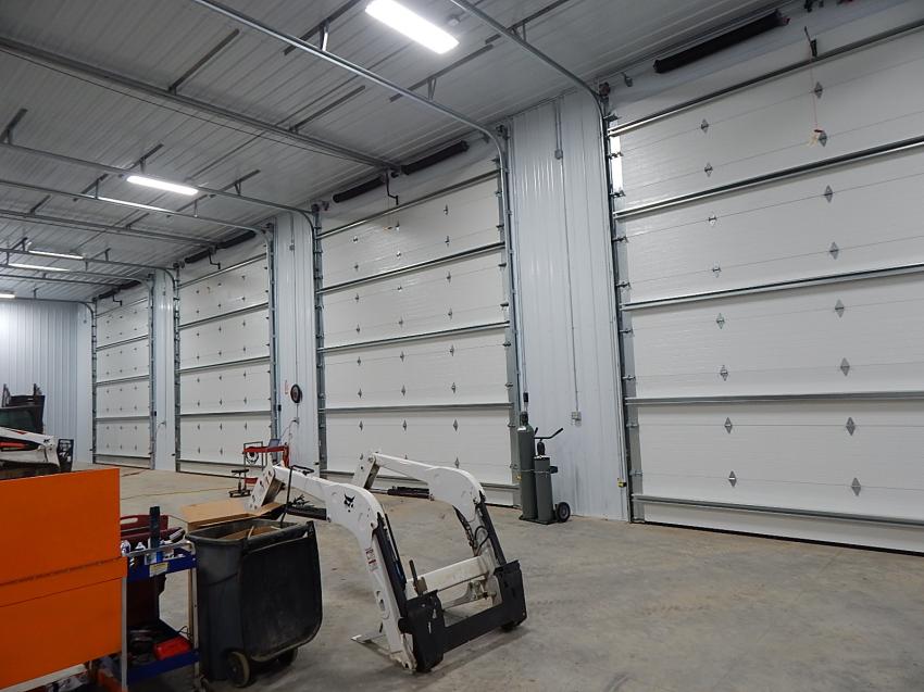The oversized service bays are capable of accommodating full-sized equipment.
