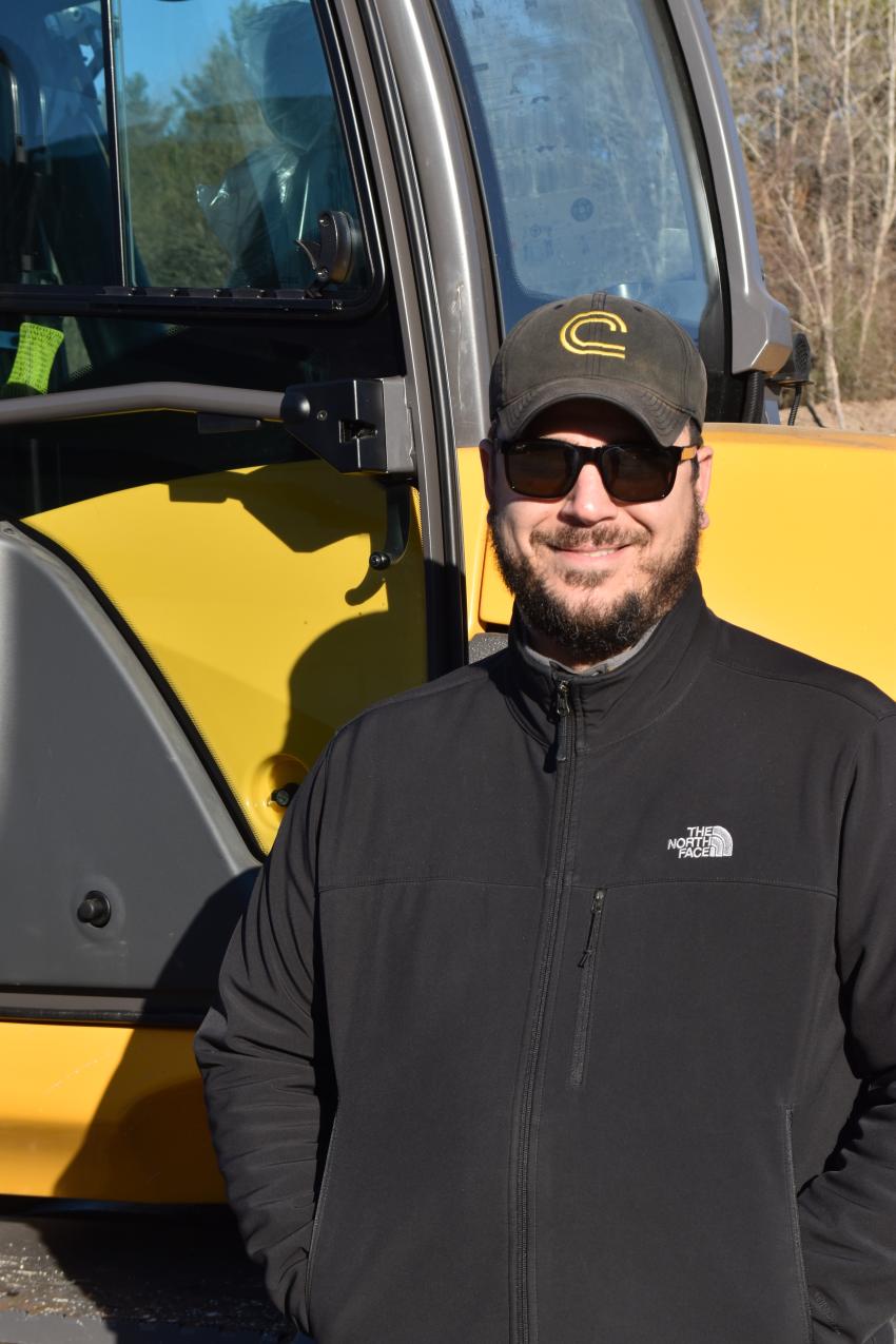 Jason Catalano of Catalano Construction, Cumberland, R.I., attended the event to look at a Mecalac with an Engcon tilt rotating system.
