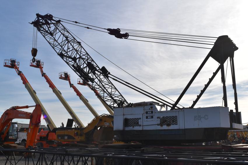 A seasoned Bucyrus Erie crane was available to the highest bidder.