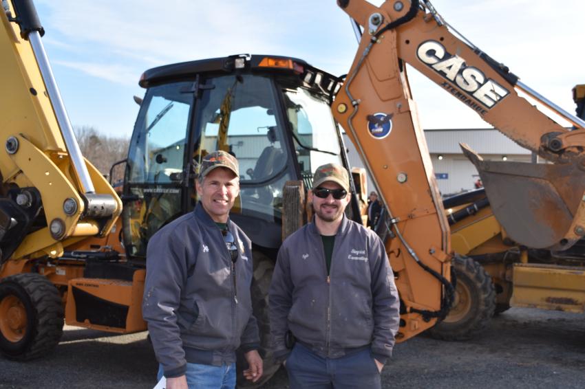 Jeff Siegriest (L), owner, and Kyle Siegriest, operator, both of Siegriest Excavating, Lancaster, Pa., may be interested in this Case backhoe.