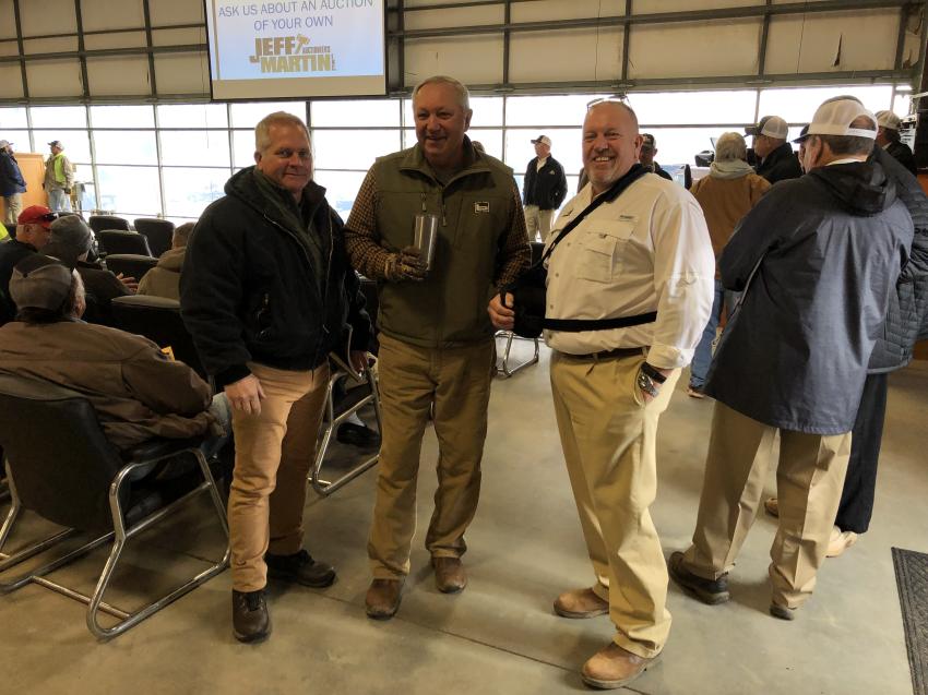 (L-R): Tom Carpenter, Carpenter Design Build, Rutherfordton, N.C., and Steve Sease, S&S Construction, Anderson, S.C., are welcomed by Jeff Martin.
