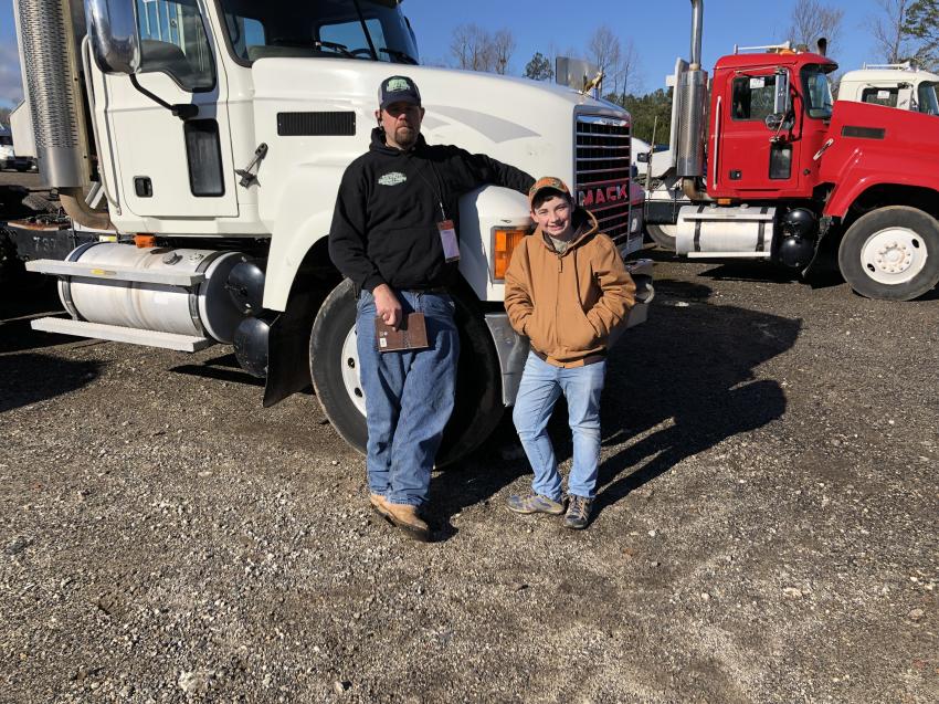 Aaron Ewing (L) of Ewing Excavating in Swannanoa, N.C. and Kadin Taylor discovered many trucks to choose from.
