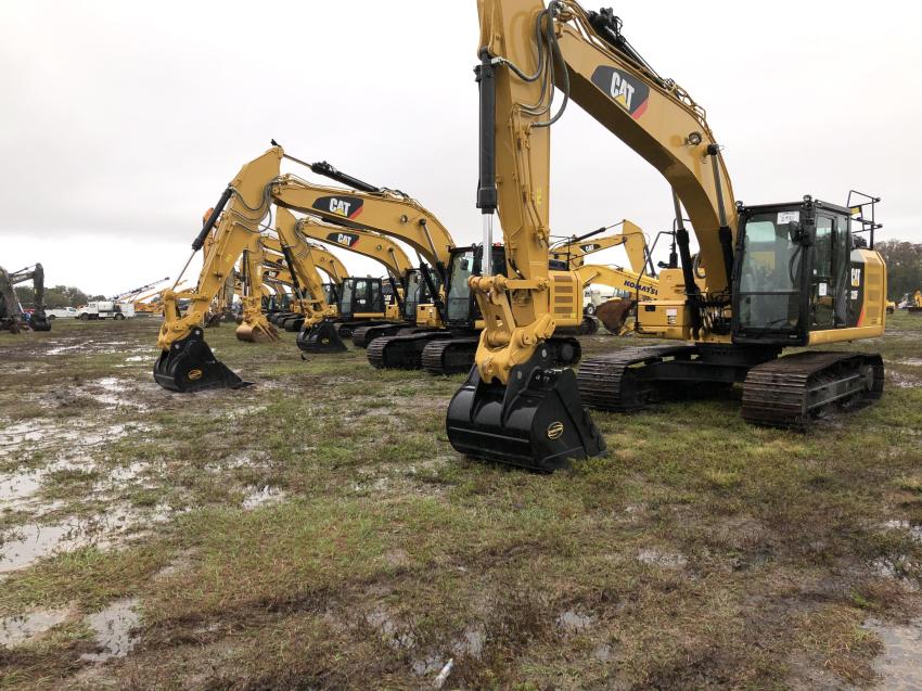 The annual Yoder & Frey Florida Auctions included a wide selection of excavators.
