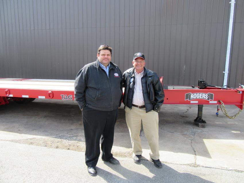 Rogers Brothers Corporation’s Frank Valletta (L) joined Stephenson Equipment Trailer Sales Manager John Conner who came in from Philadelphia to discuss equipment transportation with attendees.