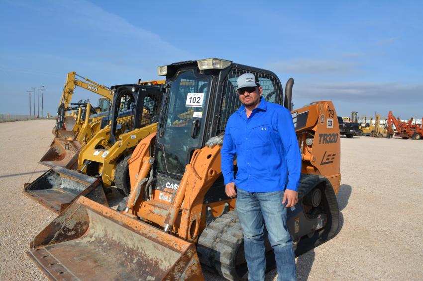This Case TR320 track loader was one of several that Jaime Robles of Robles Construction would bid on. Robles does oilfield work and other construction around the Permian Basin.
