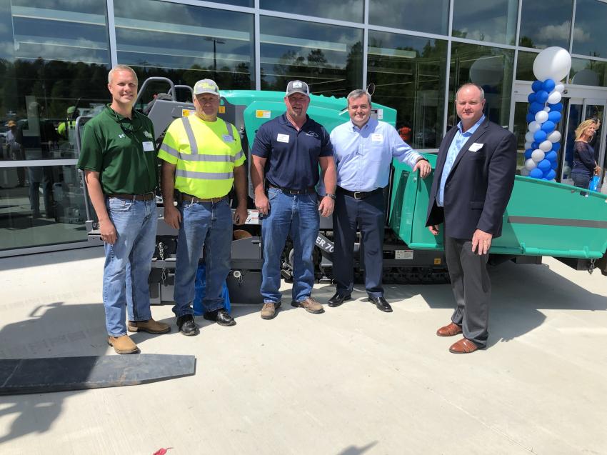 (L-R) are Greg Tucker, J.T. Russell & Sons in Albemarle, N.C.; Richard Rizzo, Thompson Arthur in Greensboro, N.C.; Todd Huneycutt, also of J.T. Russell & Sons; and Chris Wilkes and Sam Light of Linder.