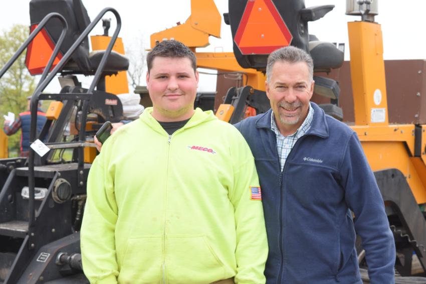 Mike Pilla (L), assistant to owner, and Pete Ebert, vice president, both of Meco Constructors in Bensalem, Pa.