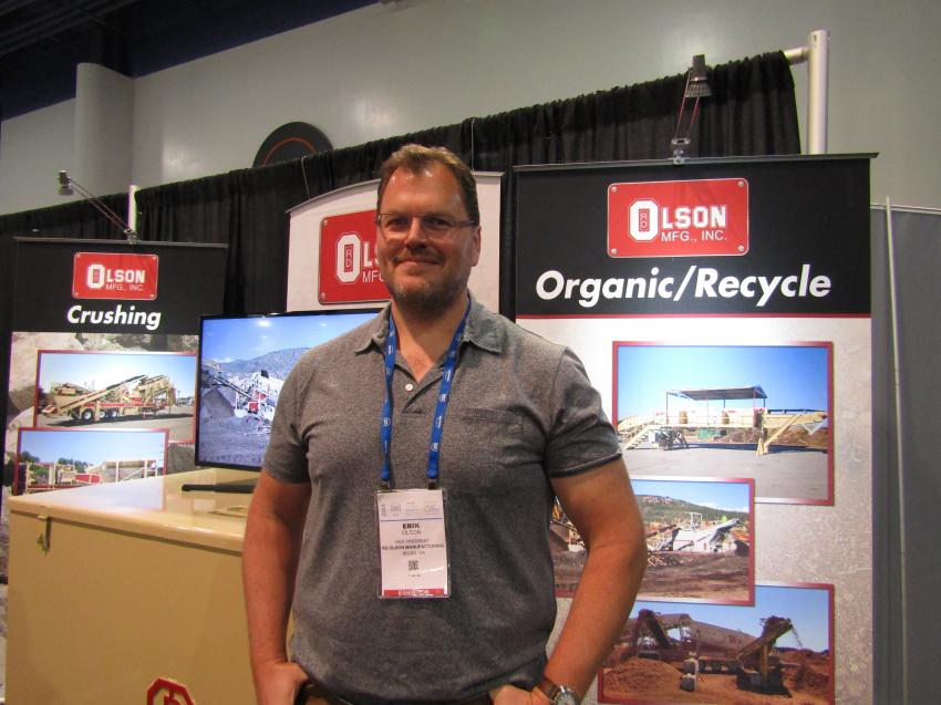 Erik Olson, vice president of RD Olson Manufacturing, Kelso, Wash., is ready to explain how RD Olson specializes in custom builds for the rock crushing, screening and recycling industries.
