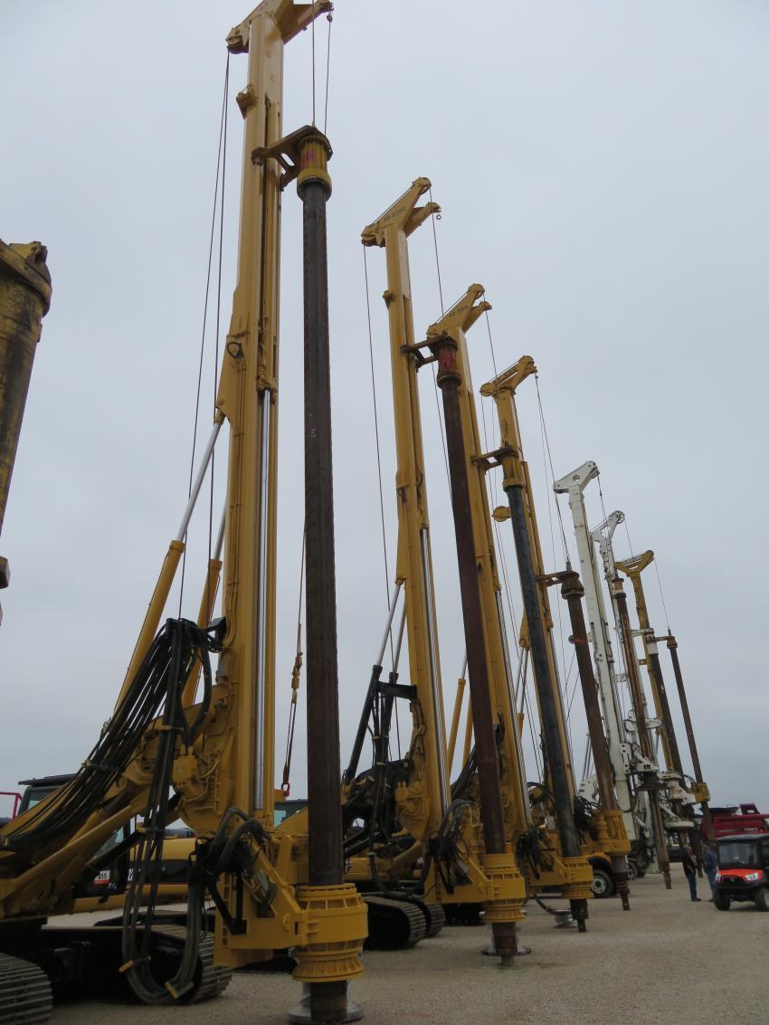 The sale included a wide range of vertical drill rigs.
