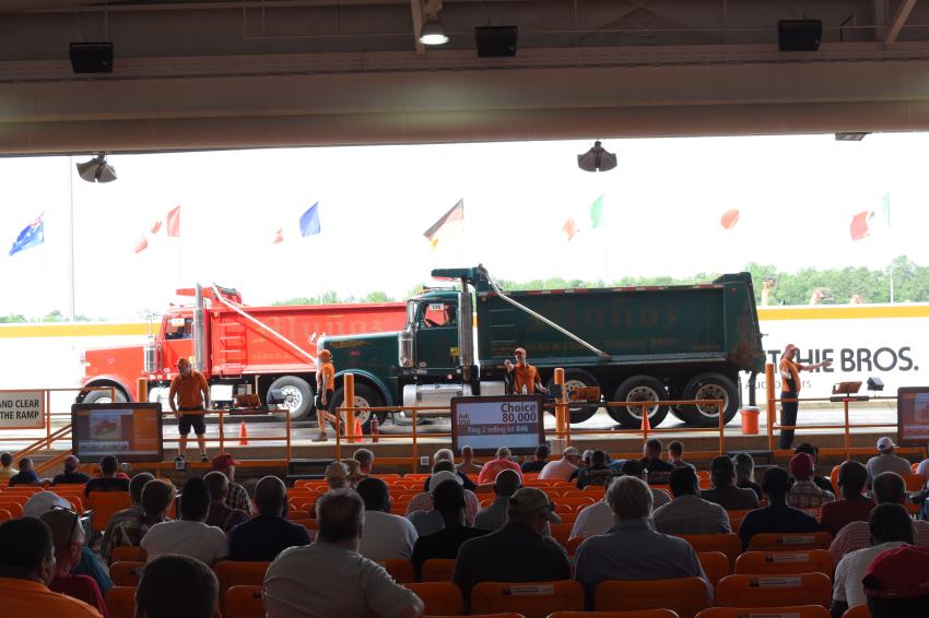 Close to 3,300 equipment items and trucks were sold in the auction.