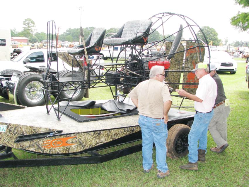 At the Mississippi auctions, a nice array of boats and high-performance air boats are always a hot commodity. 