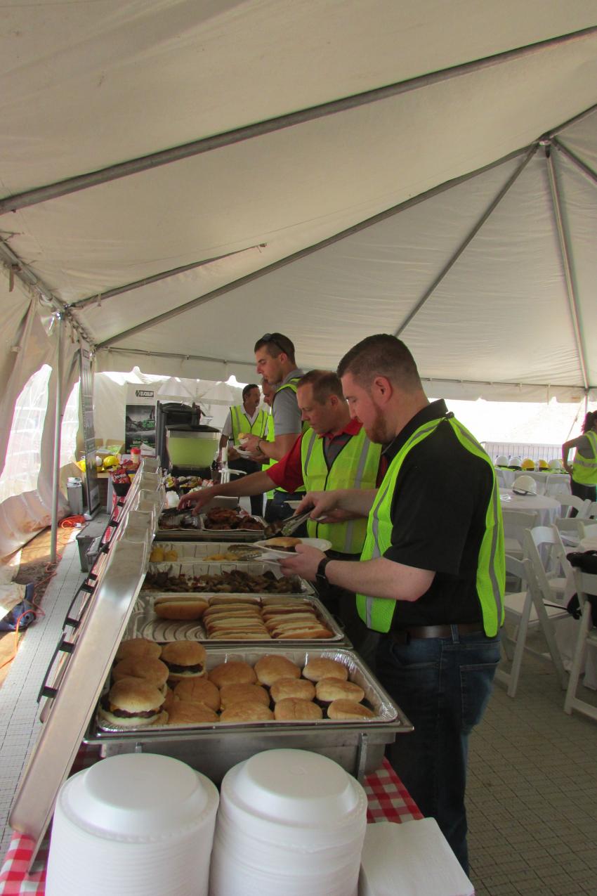 Terex Evoquip provided a delicious barbecue lunch catered by American B-B-Q company for its guests.
