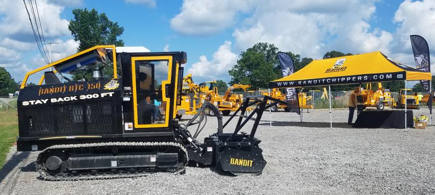 Bandit reps had the BTC 150 parked by their tent. The tracked carrier unit is perfect for right of way maintenance and light land clearing companies.