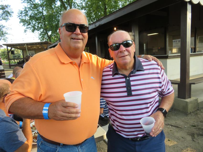 Bob Baish (L), owner of Baish Excavating Inc. and a member of the CAWGC board of directors, with Rick Leonard of C.R. Leonard Plumbing & Heating Inc. and a retired executive director of the CAWGC.

