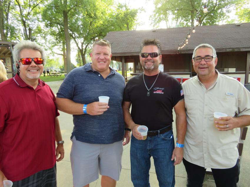 (L-R) are Steve Schuttinga of 1st AYD Corporation, Tom Zubik of Midland Equipment Finance, Justin Schriefer of Renzo Excavating and Rich Evans of Black Star.
