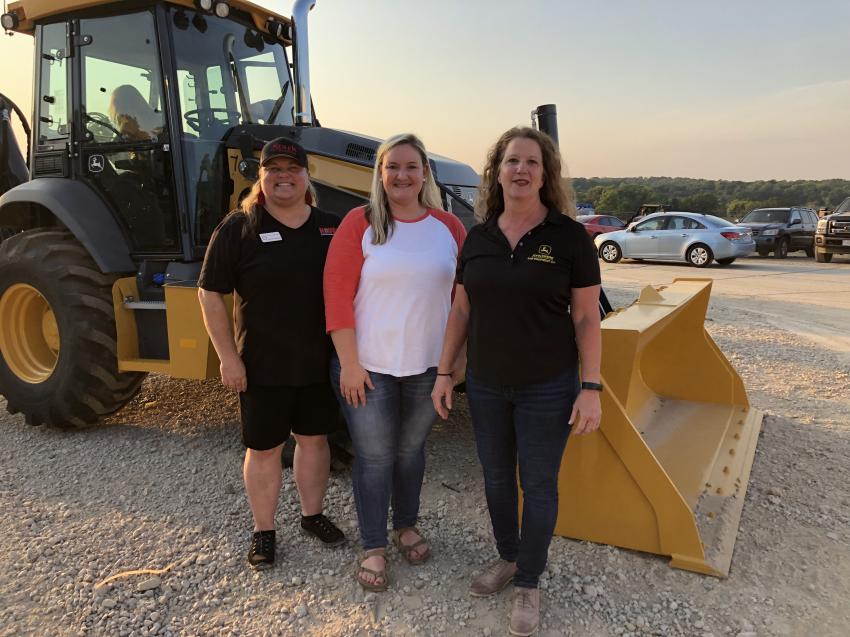 (L-R) are Stephanie Stark Anderson of Stark Roofing; Stacy Friederich, incoming president of the St. Louis Chapter of Women in Construction; and Carrie Roider, CEO of Erb Equipment Co.

