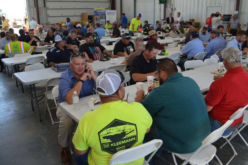 More than 200 contractors and highway department personnel enjoyed lunch at the open house.
