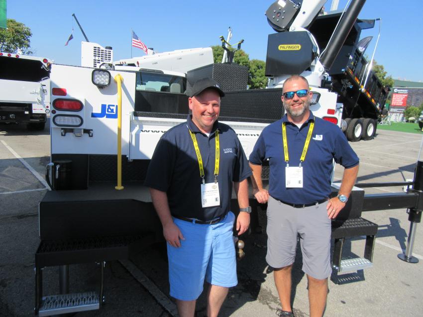 J&J Truck Equipment’s Eric Knopsnyder (L) and Nate Weaver were pleased to announce that the company was recently named an authorized distributor of Palfinger PAL Pro Mechanic Trucks. 