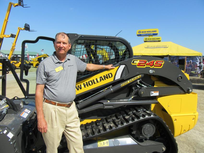 Product specialist Dave Kohuth was ready to talk about New Holland equipment at the show.
