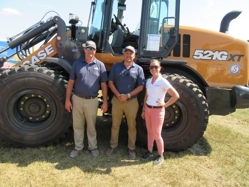 (L-R): Case Construction Equipment representatives Pat Klose and Ron Miller were on hand with Southeastern Equipment Company’s Charla Mayhew at the show.
