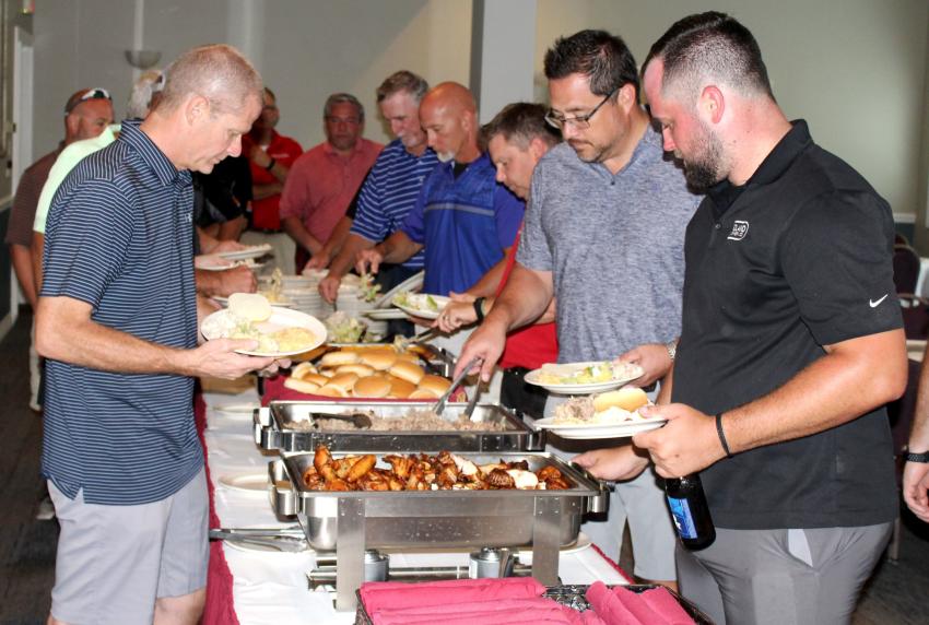 A delicious meal awaited hungry golfers.
