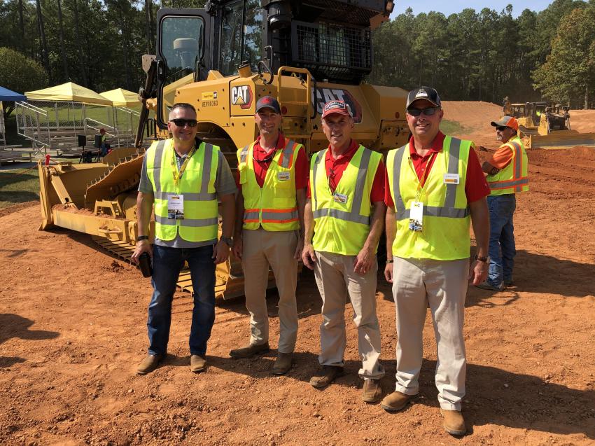 (L-R): William Yeager of Branch Civil in Cary, N.C.; Rob Jackson, Brian Metcalf and Glenn Foley, all of Gregory Poole Equipment Company.
