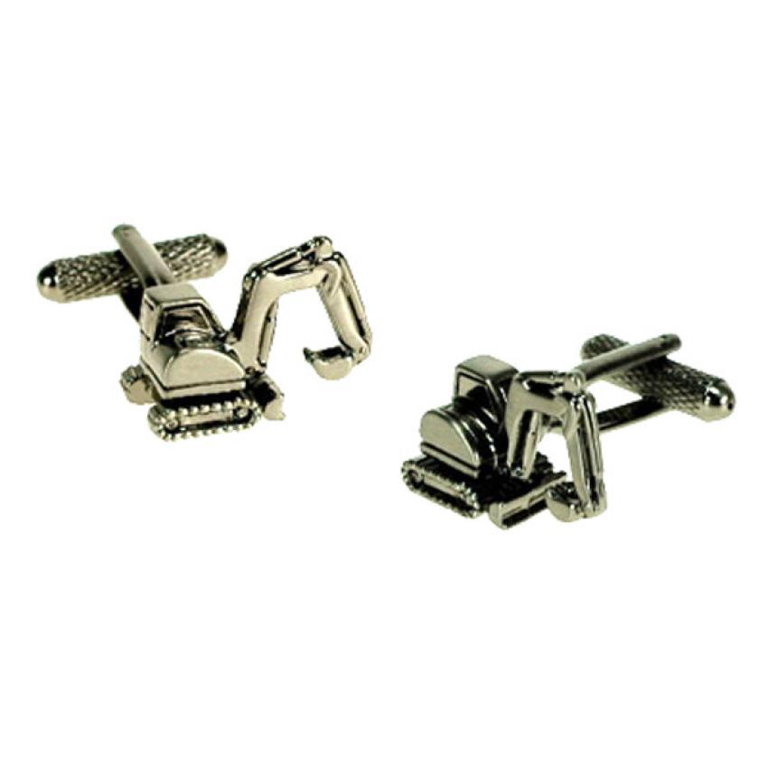 Excavator Cufflinks — The perfect conversation piece, these cufflinks feature one of everyone’s favorite kind of construction equipment — excavators — right down to the tracked wheels. $50.00