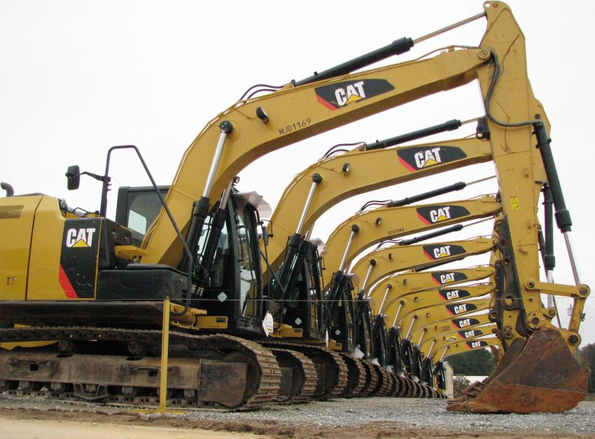 This sale had one of the best used Caterpillar excavator selections in the Southeast.