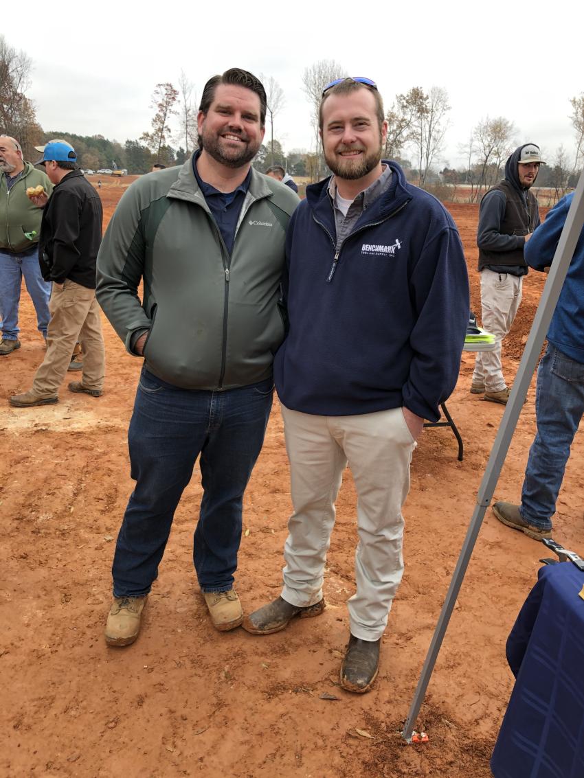 Keith Taylor (L) of D.H. Griffin Infrastructure in Greensboro, N.C. and Adam Leviner of Benchmark.