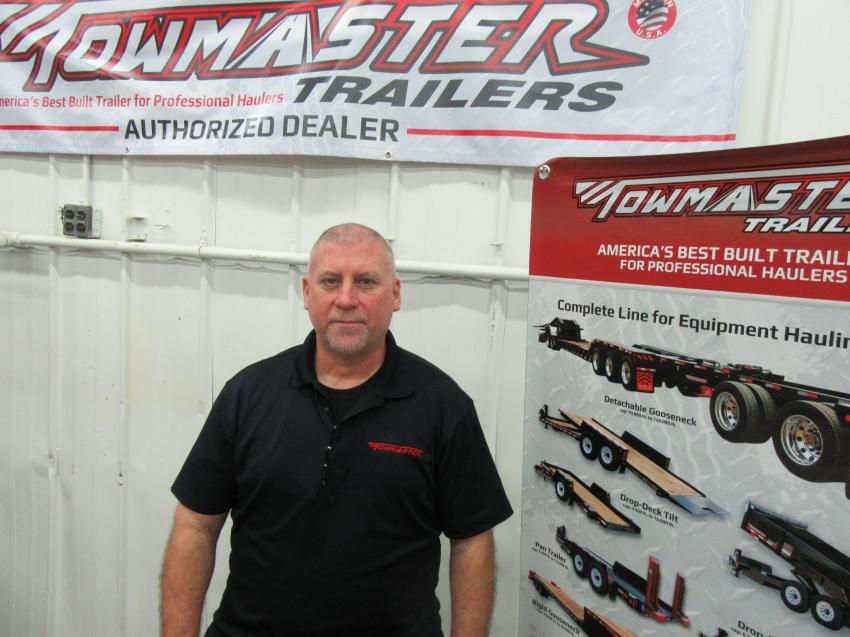 Towmaster Trailers’ Russ Woelke welcomes attendees at the Open House event.
