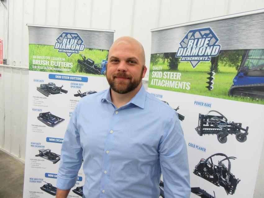 Jason Folsom of Blue Diamond Attachments was ready to discuss his company’s equipment offerings at the Open House.
