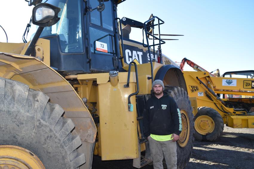 Cody Steller, a tree climber for Delmarva Tree, Smyrna, Del., was checking out some equipment he would love to operate in the future.