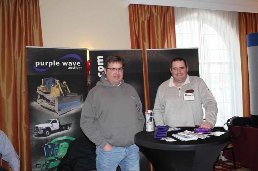 Representing Purple Wave Auctions are John Hengel (L), Minnesota territory manager, and Pat Hoffman, Sioux Falls territory manager,  Manhattan, Kan. 
