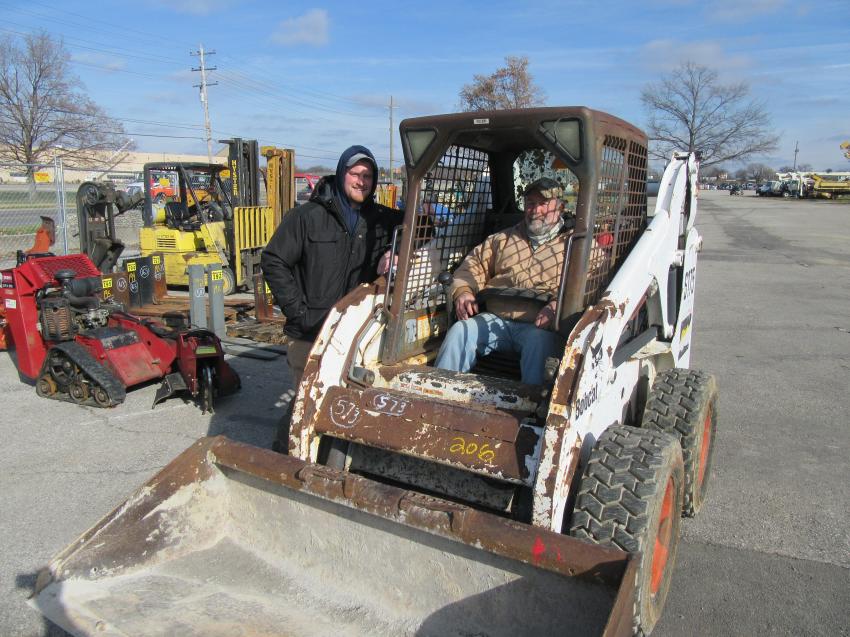 Greg (L) and Tony Holder of Holder Concrete and Construction picked up this Bobcat S175 skid steer loader at the Bunch Brothers auction.
