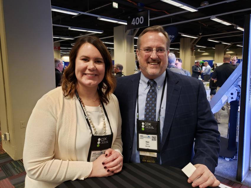 Melissa Brooks (L), chief administrative officer of Ohio Cat, and Ken Taylor, president Ohio Cat, are excited to be celebrating Ohio Cat’s 75th anniversary in 2020. 