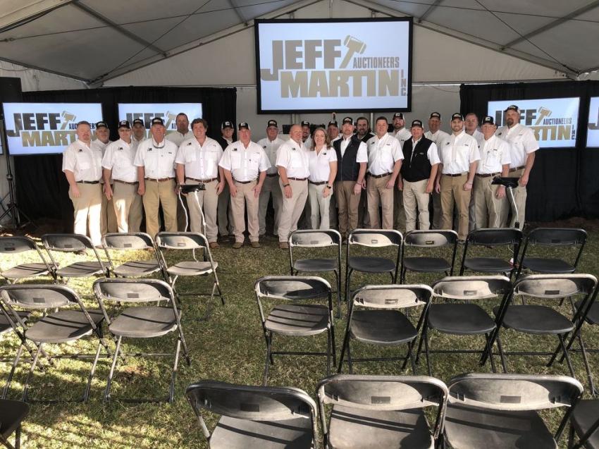 Shown are most of the Jeff Martin Auctioneers team.