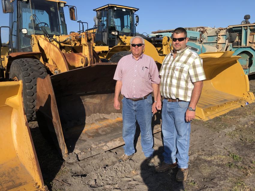 Rick (L) and Richard Sowers of Sowers Construction Company in Mt Airy, N.C., were looking over the wheel loaders.