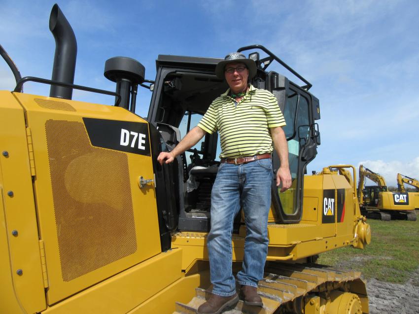 Cline Everhart of Everhart Transportation in Greensville, Tenn., liked the looks of this Caterpillar D7E dozer at the Yoder & Frey auction.

