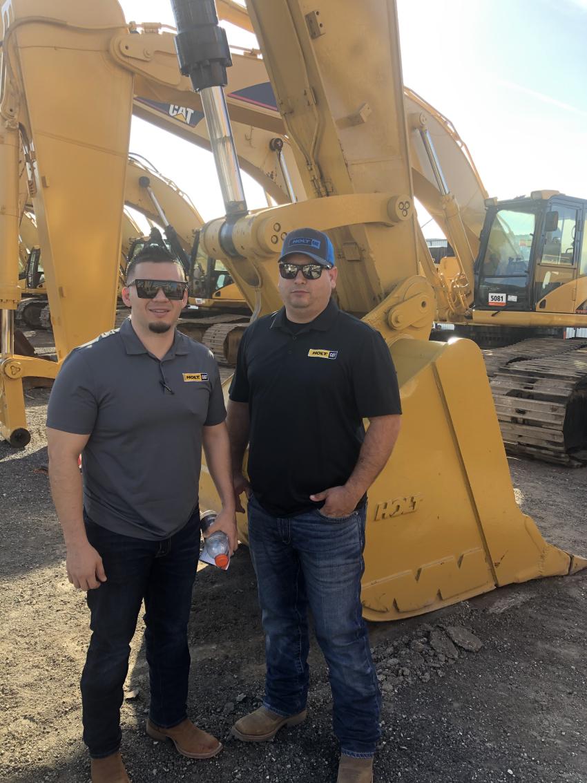 Holt CAT is among the Largest cat dealers in the United States and one of the oldest in the world. Representing Holt at this year’s sale is Michael Quintanilla (L) and Abraham Macias